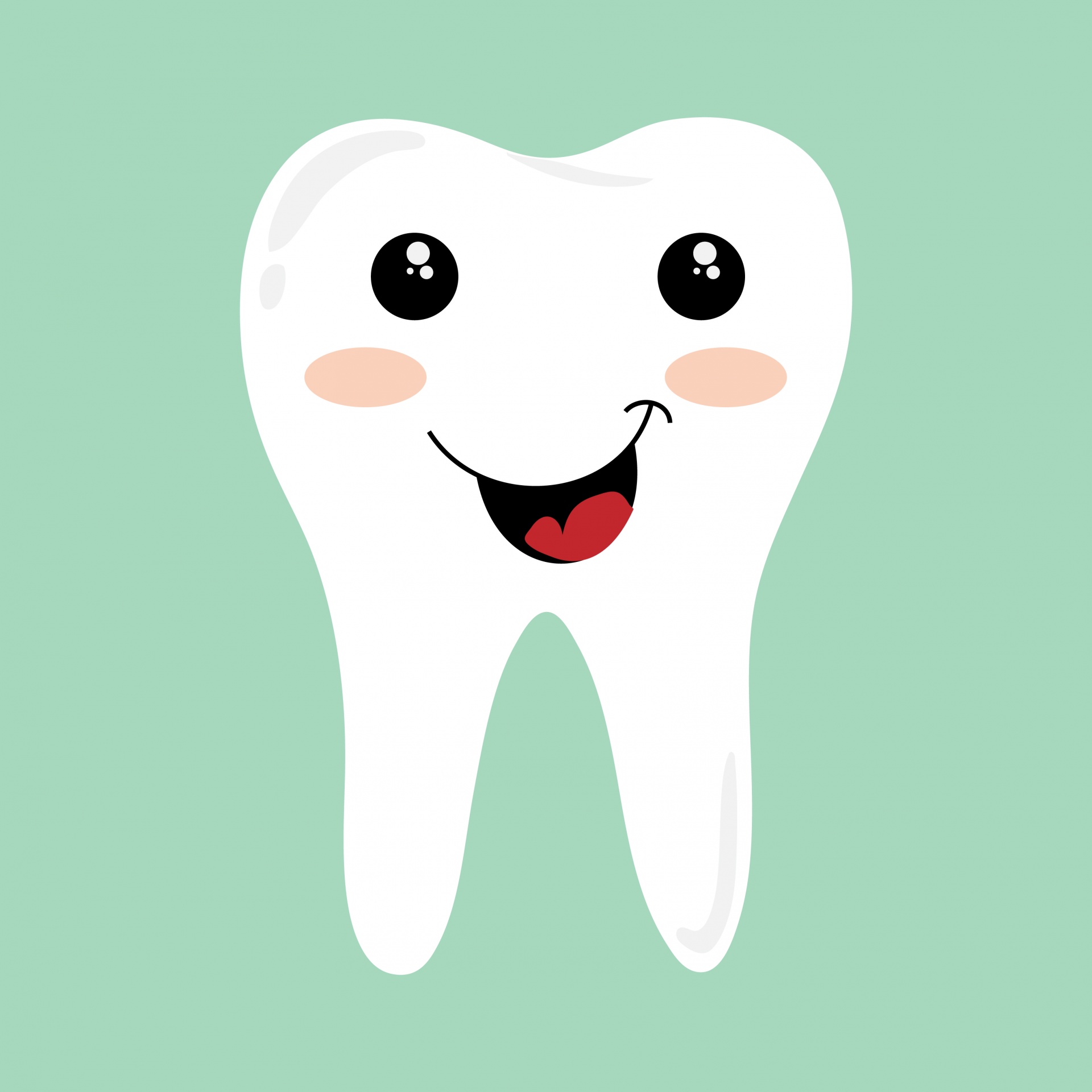 tooth cartoon illustration cute