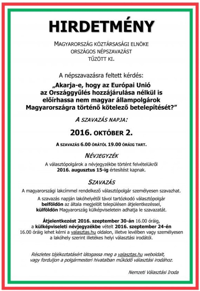 nepszavazas plakat 2016